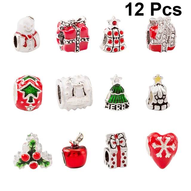 12 Pcs Strumpffüller Perlenschmuck Charm-Halskette Abstandsperlen