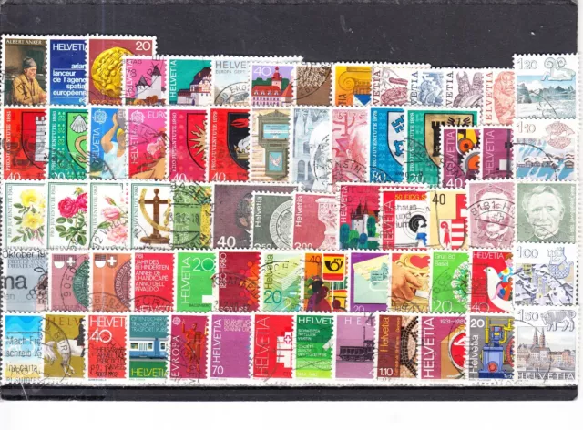 Schönes Lot Briefmarken aus Schweiz gestempelt von 1977 - 1982