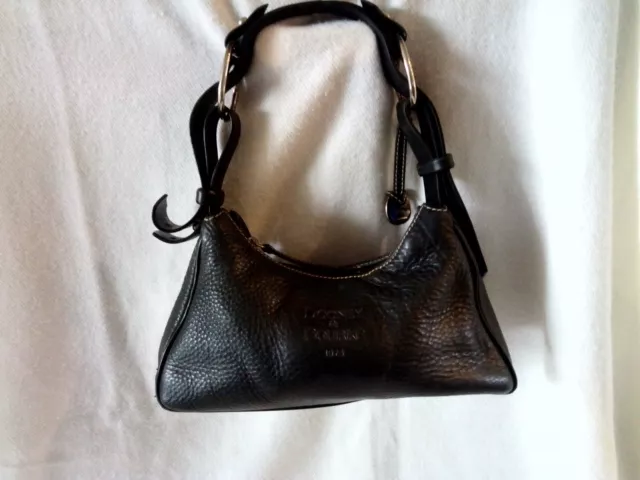 VINTAGE DOONEY & Bourke Black Leather Medium Size Bag $60.00 - PicClick