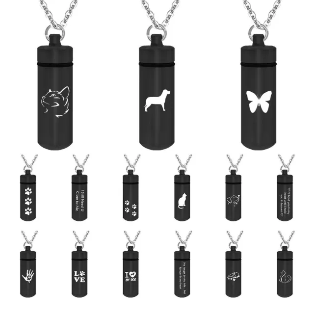 Dog Cat Pet Urn Cremation Necklace Jewellery Ashes Pendant Keepsake Memorial