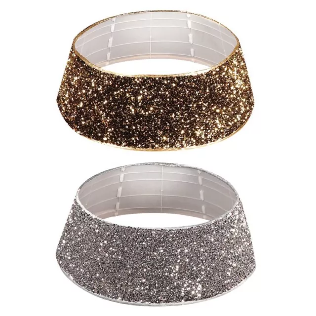 Sequins Glitter Christmas Tree Base Collar Around Decorative Skirt Decor