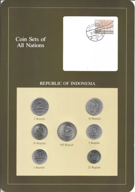 Coins Of All Nations - Indonesia  -  7 Coin Set - 1970=1979  -   (Coan 56)