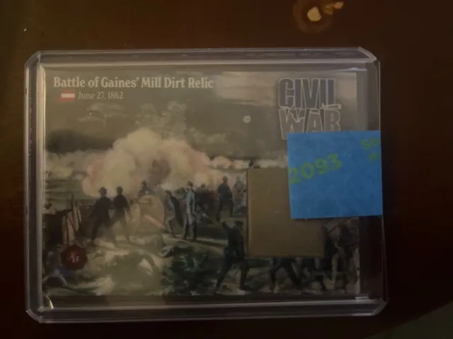 2023 Ha Civil War Battle Of Gaines' Mill Dirt Relic Card #Cwd09A 1 Of 125