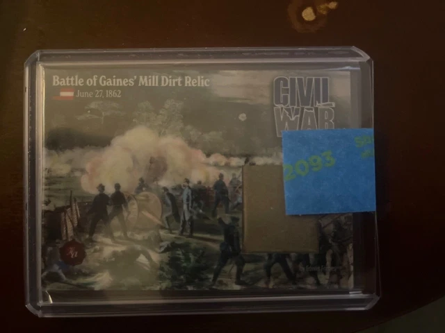 2023 Ha Civil War Battle Of Gaines' Mill Dirt Relic Card #Cwd09A 1 Of 125