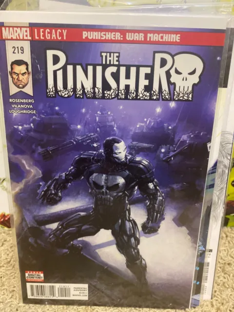The Punisher #219 NM+ Marvel (2018) 1st Punisher War Machine Armor Clayton Crain