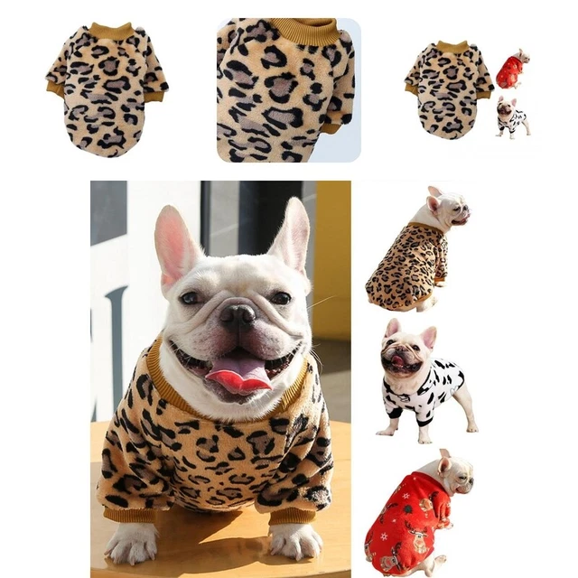 Ropa para mascotas cuello redondo para franela negra blanca para vaca perro ropa decorativa