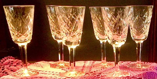 Waterford Crystal Shannon Jubilee Sherry Cordial Liqueur Glasses Set of 6