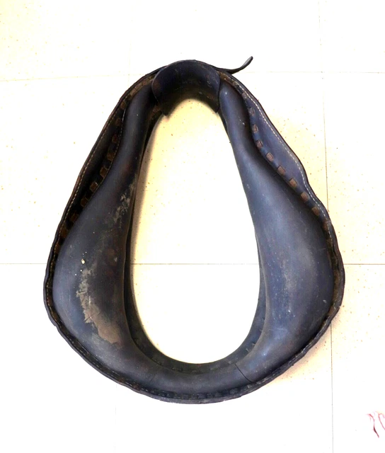 Antique Leather Horse Collar Harness 24" Brown Vintage Old Farm Decor Rustic