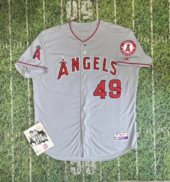 ANAHEIM ANGELS MAJESTIC Authentic Cool Base Ball Mlb Jersey 52 Reyes ...