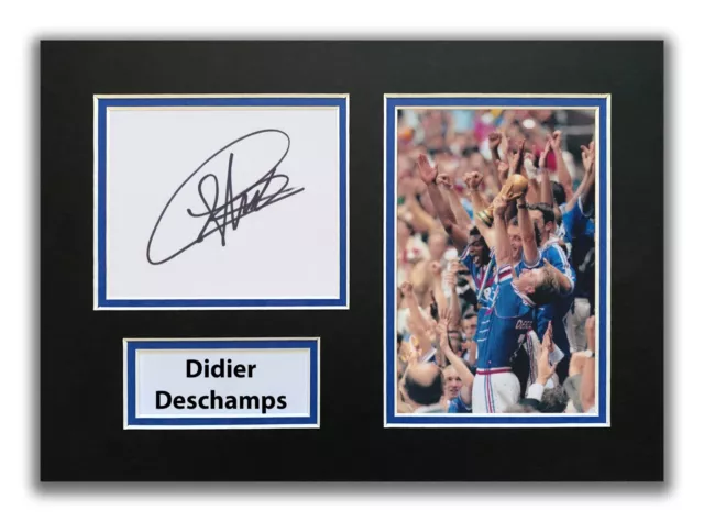 Didier Deschamps Hand Signed A4 Mounted Photo Display - France Autograph 3