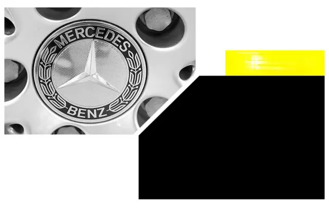 4x 75mm Mercedes Benz Nabendeckel Nabenkappen Radkappe Abzeichen Felgenabdeckung 3