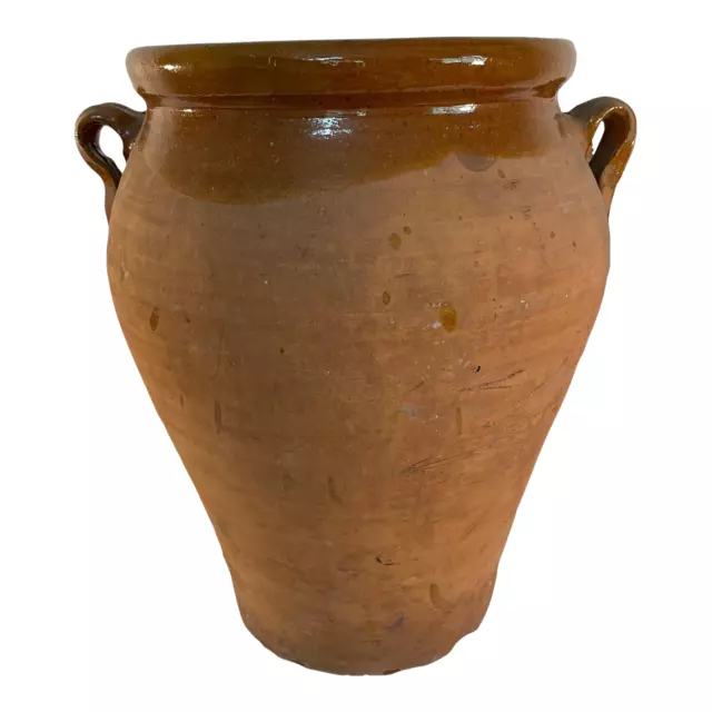 Late 19th Century Antique Spanish Earthenware Olive Jar Jug