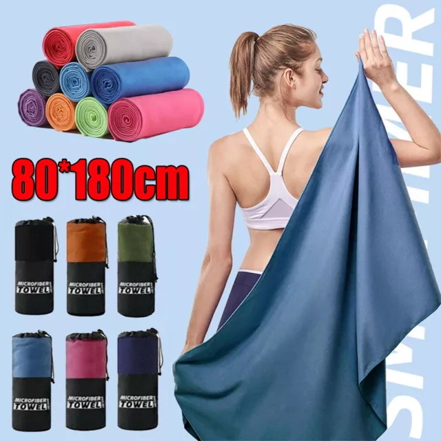 Large Microfibre Travel Camping Beach Lightweight Sports Gym Microfiber Towel UK