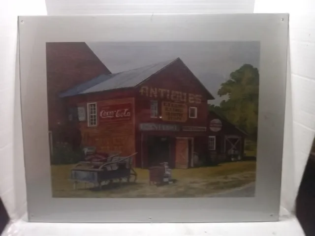 Coca-Cola vintage (1998) scafa art Antiques Shop/barn style made in USA