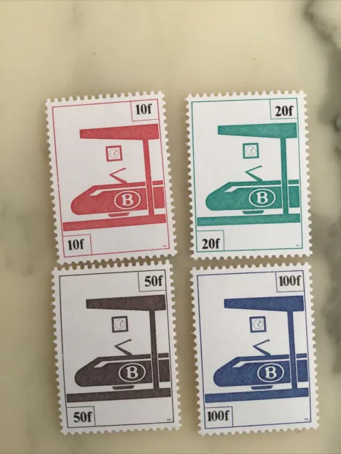 Briefmarken Belgien Eisenbahn Mi Nr 379-382 Postfrisch