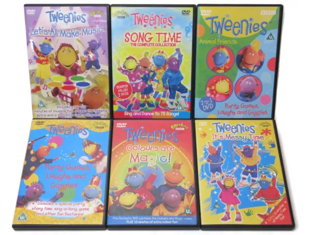 TWEENIES DVD BUNDLE Song Time Messy Time Cbeebies Educational Kids 6 ...