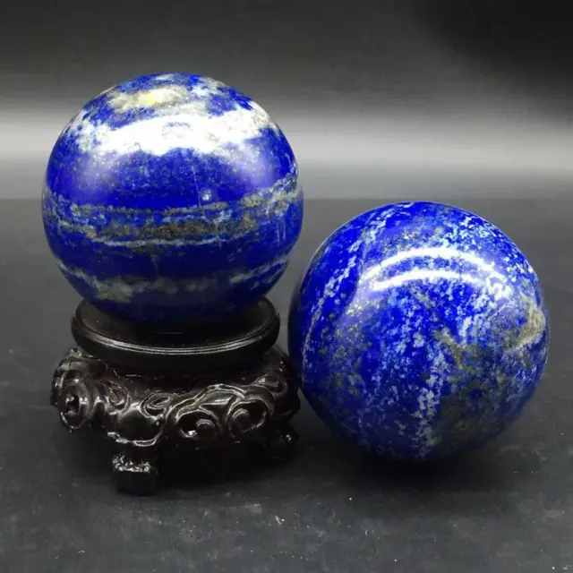 46-50mm Natural Lapis Lazuli Quartz Sphere Healing Decoration Ball+ Stand 1Pc