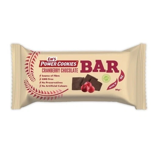 Em's Power Cookie Bar - Cranberry and Chocolate Bar