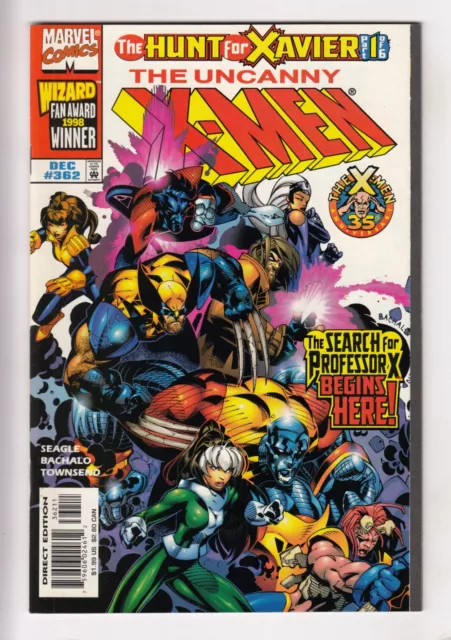 UNCANNY X-MEN #362 (1998-12) Vol 1 MARVEL Bachalo Nick Fury Hunt for Xavier MID+