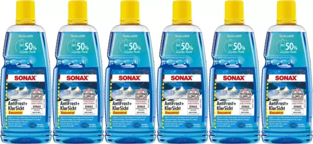 Sonax Antigelo + ChiaraVista Concentrato Citrus 1 l VPE Set 6 pezzi 03323000