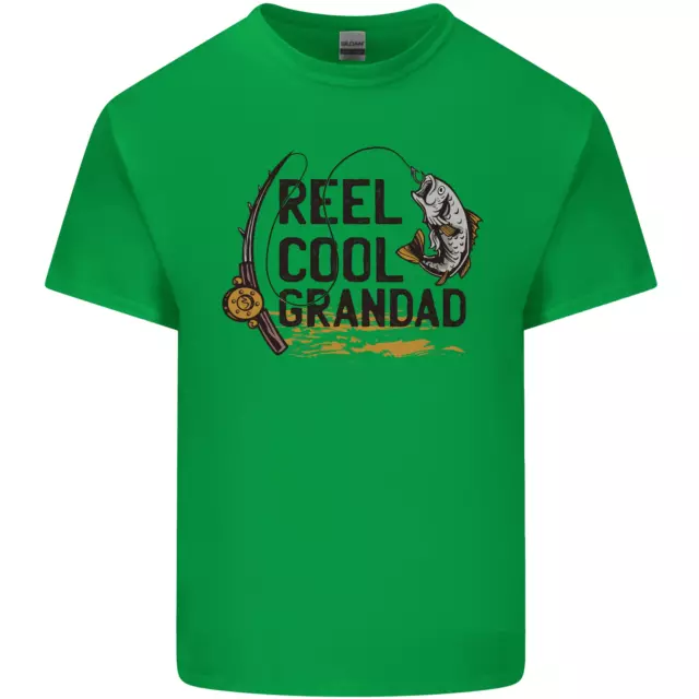 T-shirt da uomo cotone Reel Cool Grandad Funny Fisherman 10