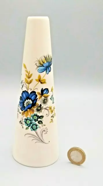 Vintage English Purbeck Poole Pottery Dorset Bud Vase With Floral Design