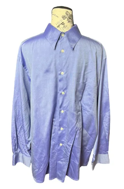 Joseph & Feiss International Dress Shirt Mens 16 32/33 Hidden Button Down Silk