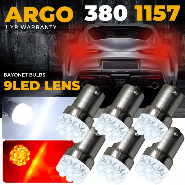 380 1157 Led Brake Light Bulbs Red Bay15d P21/5w Car Stop Tail Light Bulbs 12v