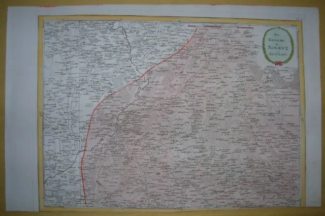 ca.1795 Reilly map PROXIMITÉ DE NOGENT-LE-ROTROU, EURE-ET-LOIR