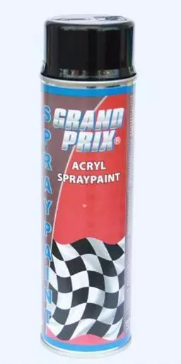 BOMBE SPRAY PEINTURE NOIR BRILLANT 500 ml SECHAGE RAPIDE GRAND PRIX