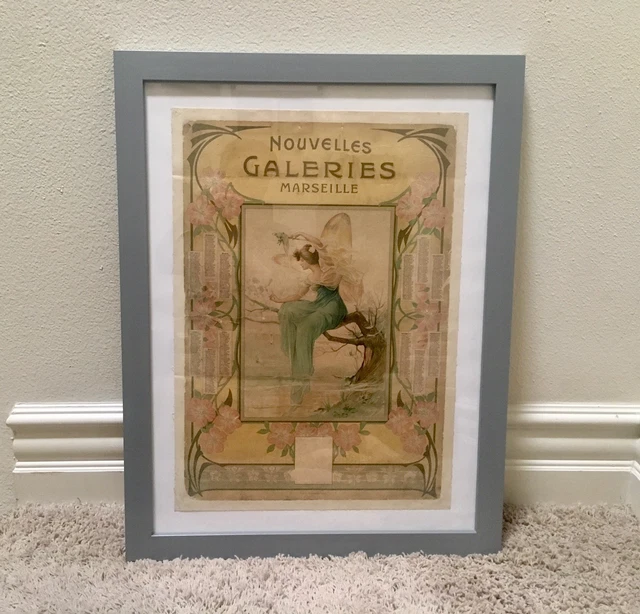 Original French Lithograph, 1907, "Nouvelles Galeries Marseille" Fairies