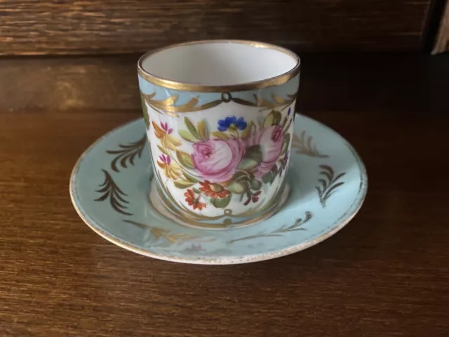 Ancienne Tasse Litron Dihl Porcelaine De Paris Duc D'angouleme Xviiieme Cup