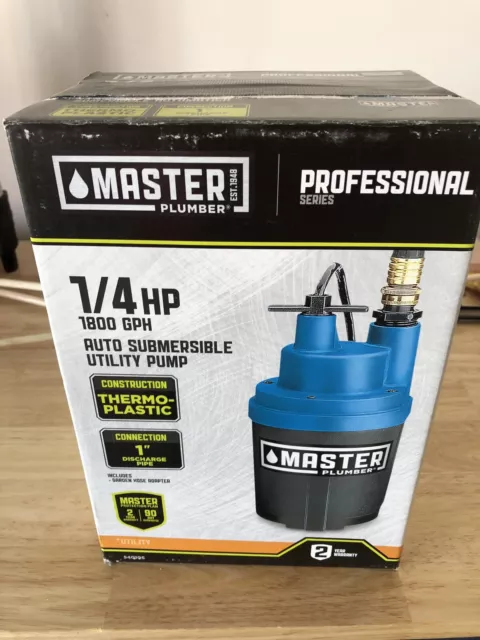 Master Plumber 540106 Smart Geyser Automatic Submersible Utility Pump, 1/4 HP