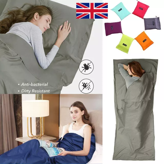 NEW Travel Rectangle/Envelope Cotton Sleeping Bag Sack Liner Inner Camping Sheet