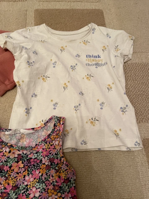 Girls clothing bundle age 2-3 years jumper t-shirt dress & vest H&M matalan etc 5