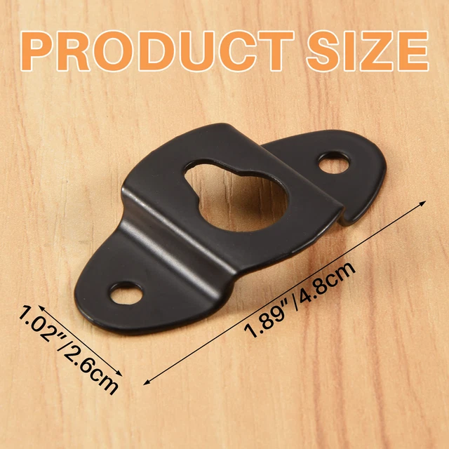 20X(10PCS AUDIO SPEAKER Wall Mounted Iron Hanger Plate Black 4.8cm Long