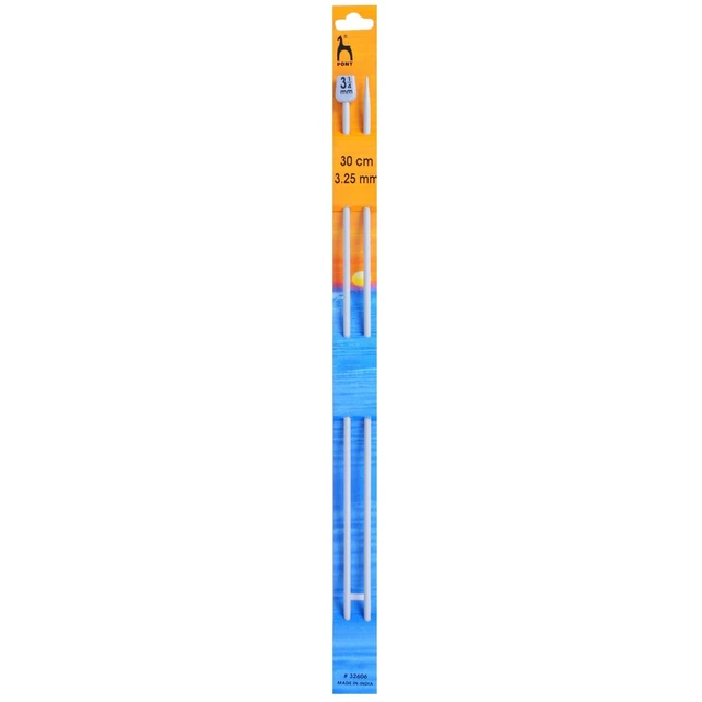 Agujas de tejer clásicas de un solo extremo pony de 3,25 mm - 30 cm - P32606 - CORREO GRATUITO
