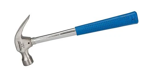 MARTEAU MENUISIER 450g ARRACHE CLOUs MOYEN MANCHE TUBULAIRE EN ACIER ET CHROME