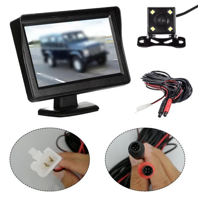 Écran LCD haute résolution 4 3 pouces TFT pour voiture aide au stationnement i