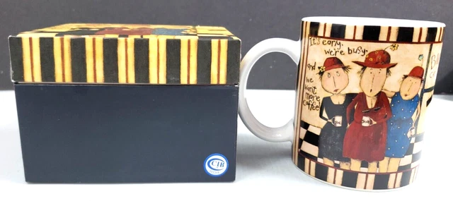 Lang and Wise "Buzz Cafe" Collectors Mug Art Cup 2004 Box 6