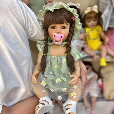 Bambola Reborn 55 cm realistica carina bambina adorabile bambine bambini bambole vinile silicone completo