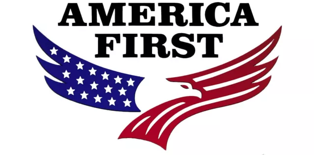 TRUMP 2024 America First Eagle White Vinyl Decal Bumper Sticker