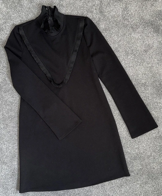 ZARA DRESS LUREX Metallic Knit Party Front Knot Long Flared Sleeve Size S  BNWT 14.99 - PicClick UK