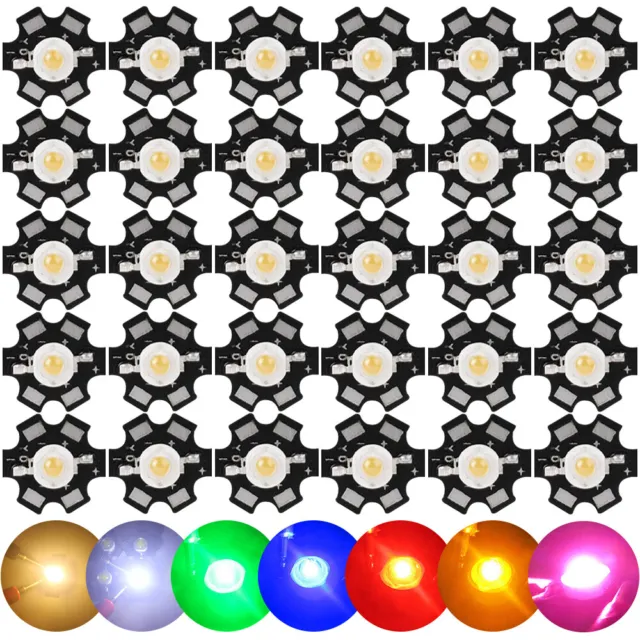 Highpower LED 3 Watt, versch. Farben, Power Emitter Chip, 3W Hochleistungs LEDs