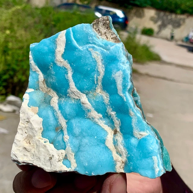 392G Gorgeous Natural larimar roughraw Crystal Mineral Specimen