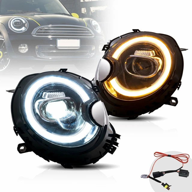 2X VLAND LED-SCHEINWERFER für BMW Mini Cooper R55 R56 R57 R58 R59 2007 ...