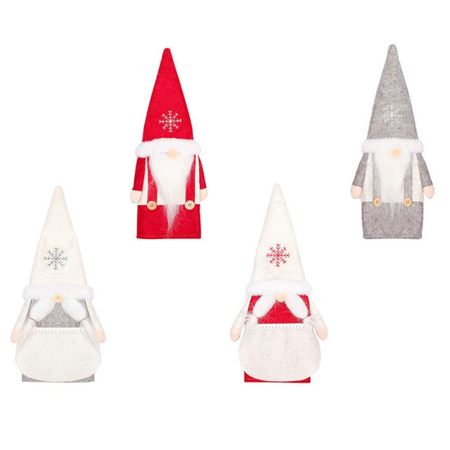 Tessuto Set Bottiglie Vino Decorazione Presepe Natale Copertura Bottiglie Vino Classico
