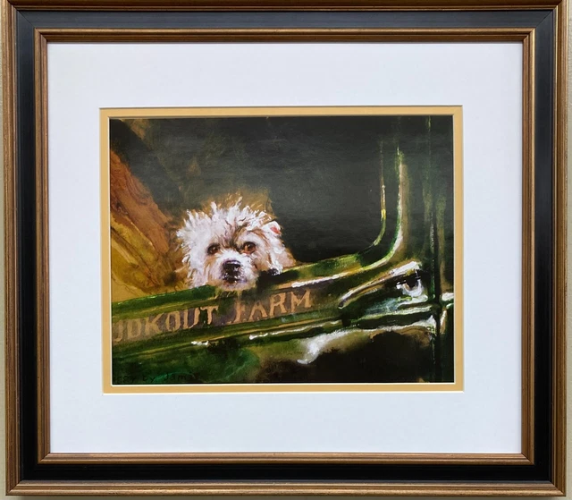Jamie Wyeth "Ziggy by Jamie" CUSTOM FRAMED Art Andrew Americana Dog Jamie Wyeth "Ziggy by Jamie" CUSTOM FRAMED Art Andrew Americana Dog