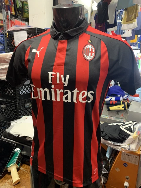 MAILLOT MAISON PUMA Ac Milan r tro classique noir rouge taille