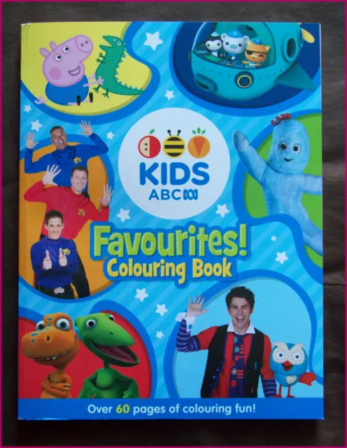 ABC KIDS FAVOURITES 64pg COLOURING IN Colour-in BOOK NEW BLUE - Octonauts Peppa